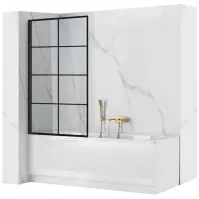 Kád üveglap Lagos-1 fix rögzített 80x140 black