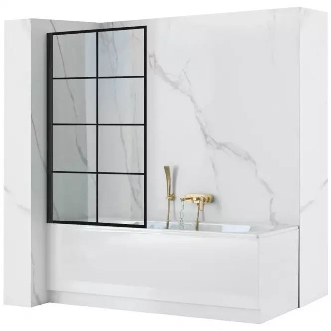 Kád üveglap Lagos-1 fix rögzített 80x140 black