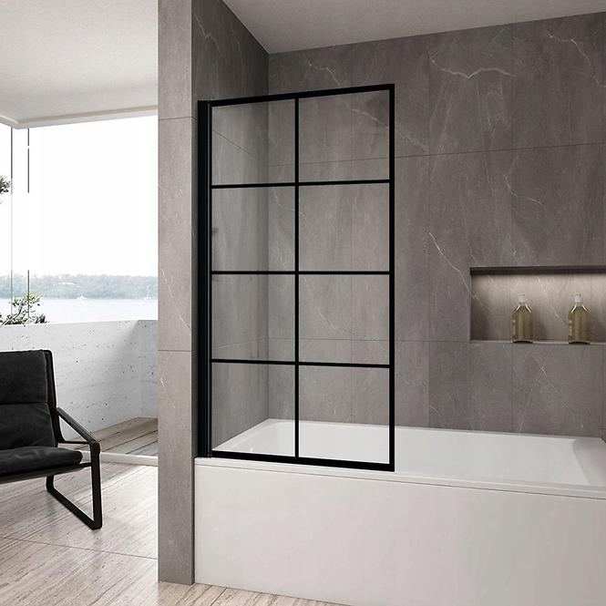 Kád üveglap Lagos-1 fix rögzített 80x140 black