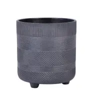 Virágcserép lc5006 fekete 16x17.7 cm