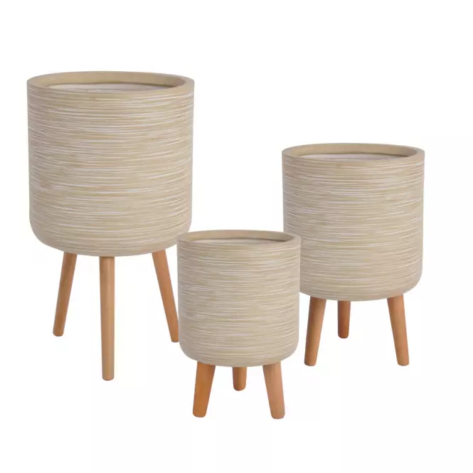 Virágcserép LT14862T-3S 36,5x36,5x63 P252A bézs,2