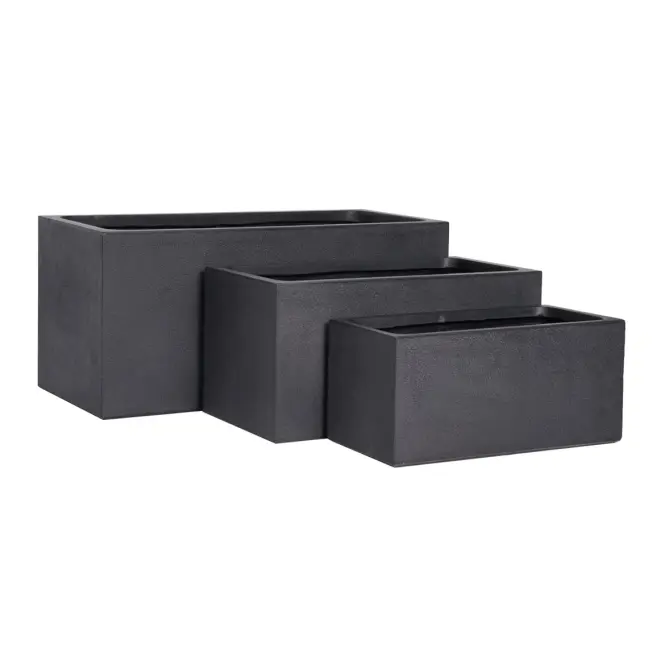 Virágcserép LT24683-3S 60x30x30 P190 fekete