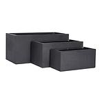 Virágcserép LT24683-3S 80x37x37 P190 fekete