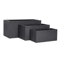 Virágcserép LT24683-3S 80x37x37 P190 fekete