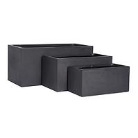 Virágcserép LT24683-3S 80x37x37 P190 fekete