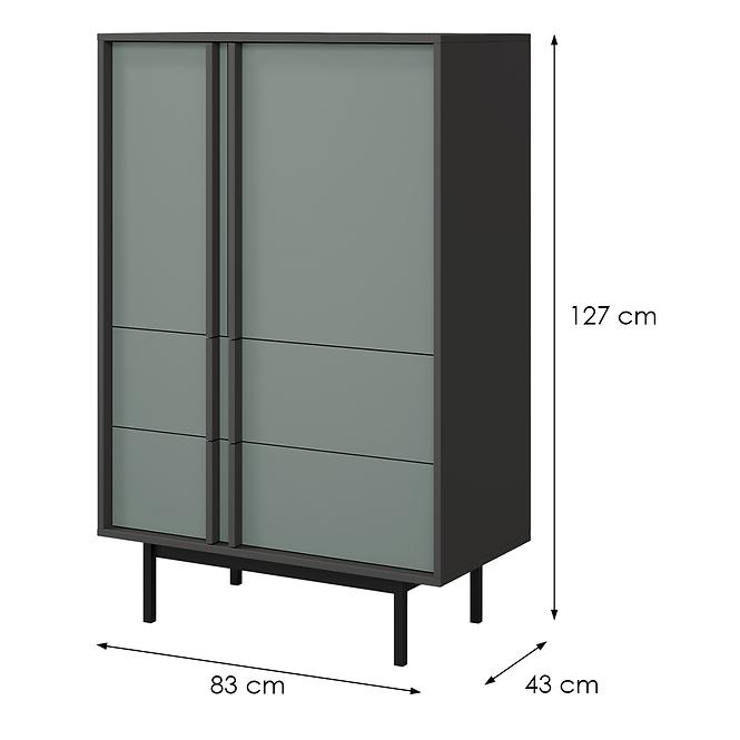Szafka Alsy 5 Aloé/Antracit