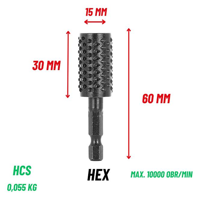 Hengeres fa marószerszám 15 mm