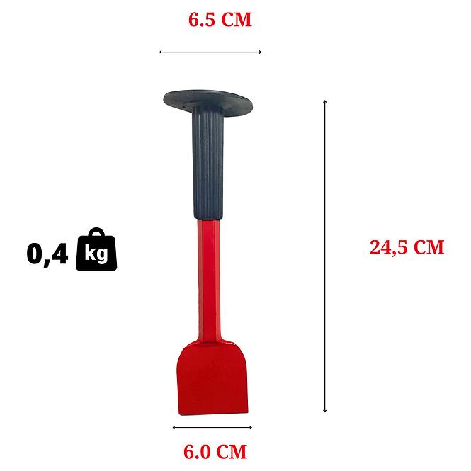 Széles kőműves véső 60 mm betonhoz,4