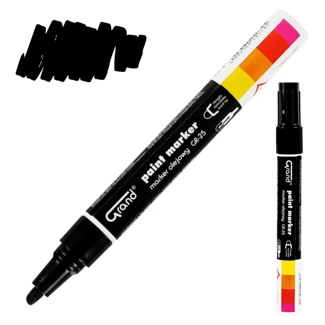 Építési olajos marker fekete