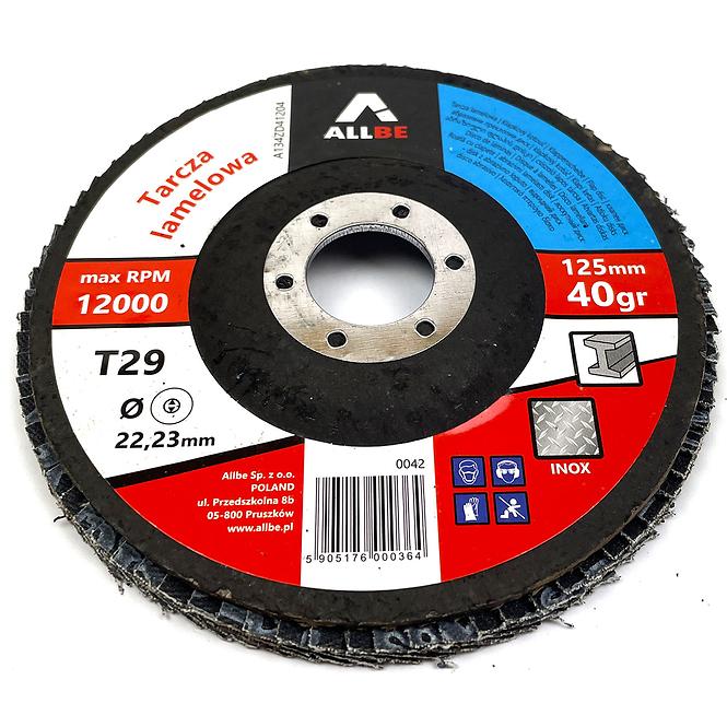 Lamellás csiszolókorong fémhez 125 mm P40