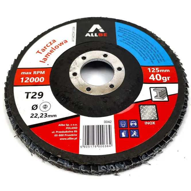 Lamellás csiszolókorong fémhez 125 mm P40