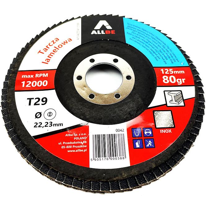 Lamellás csiszolókorong fémhez 125 mm P80