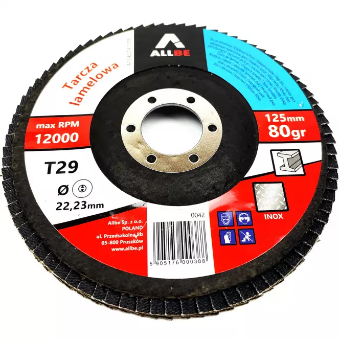 Lamellás csiszolókorong fémhez 125 mm P80
