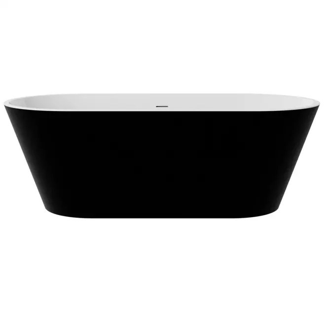 Szabadon álló kád  Deeva matt B&W 180/80 + szifon króm
