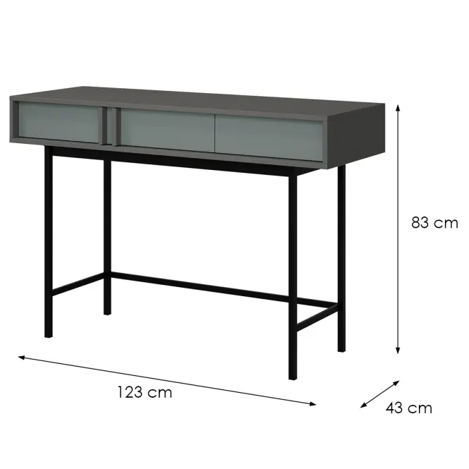 Íróasztal Alsy 11 Aloé/Antracit,2