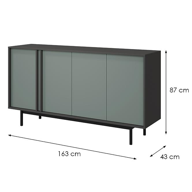 Komód 160 Alsy 6 Aloé/Antracit