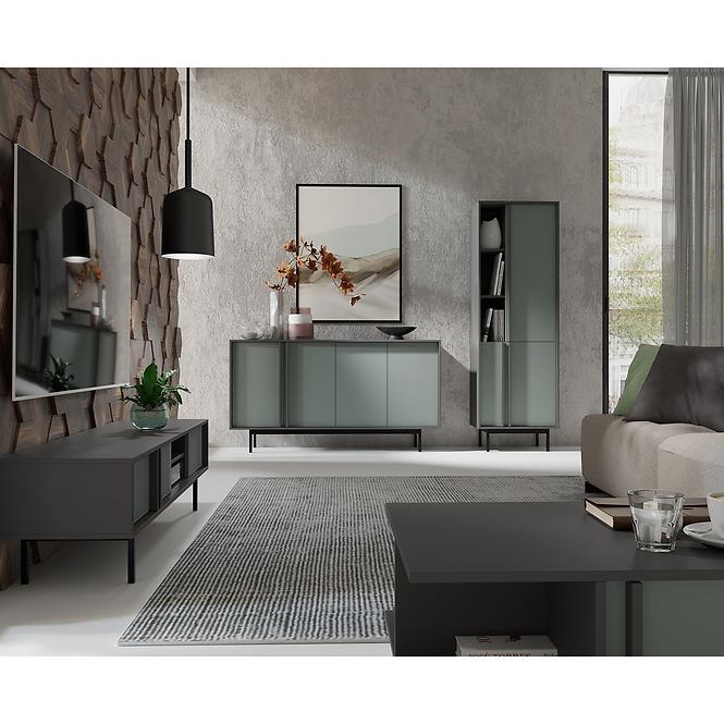 Komód 120 Alsy 7 Aloé/Antracit,3