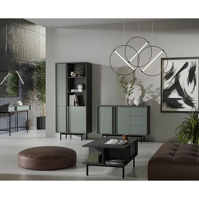 Komód 120 Alsy 7 Aloé/Antracit,4