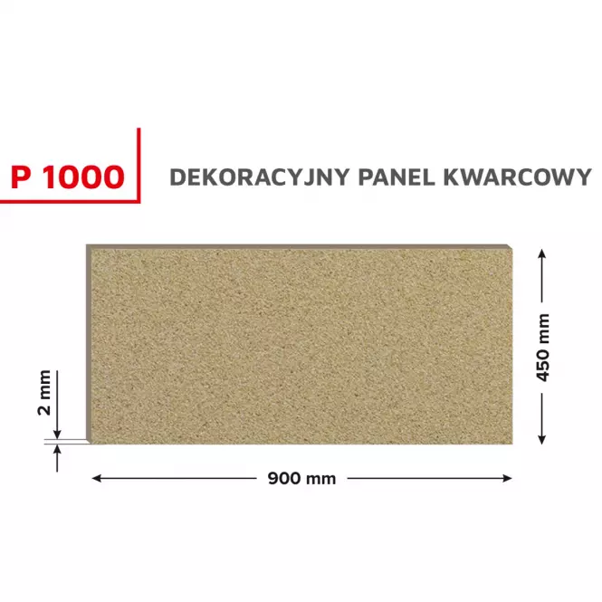 Dekoratív kvarc panel P1000 0,45x0,9 m