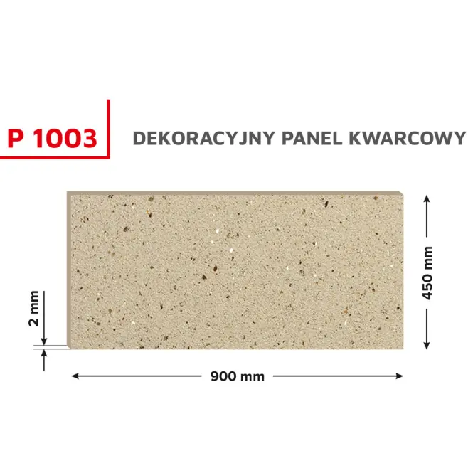 Dekoratív kvarc panel P1003 0,45x0,9 m