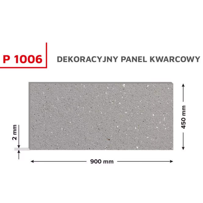 Dekoratív kvarc panel P1006 0,45x0,9 m