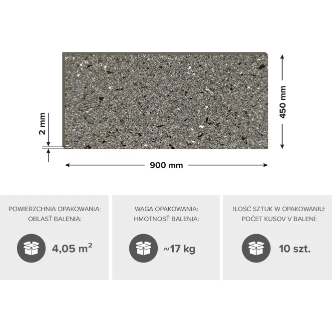 Dekoratív kvarc panel P1008 0,45x0,9 m