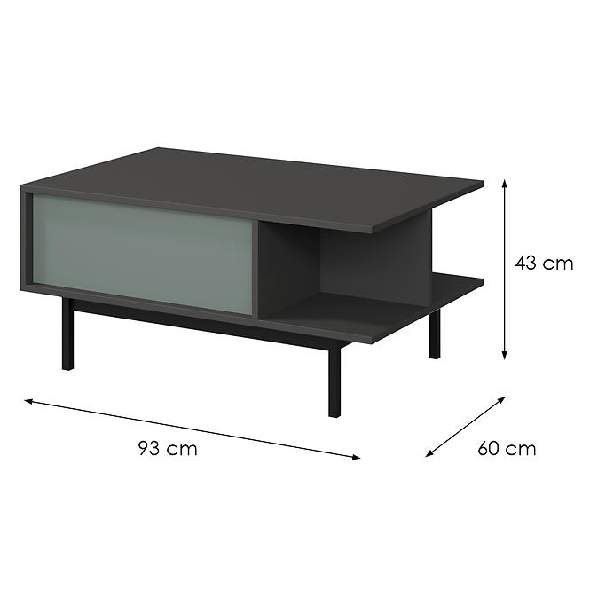 Dohányzóasztal Alsy 12 Aloé/Antracit