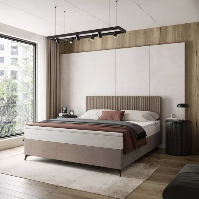 Ágy Wave topperrel 140x200 Manila 21/Tilia 17
