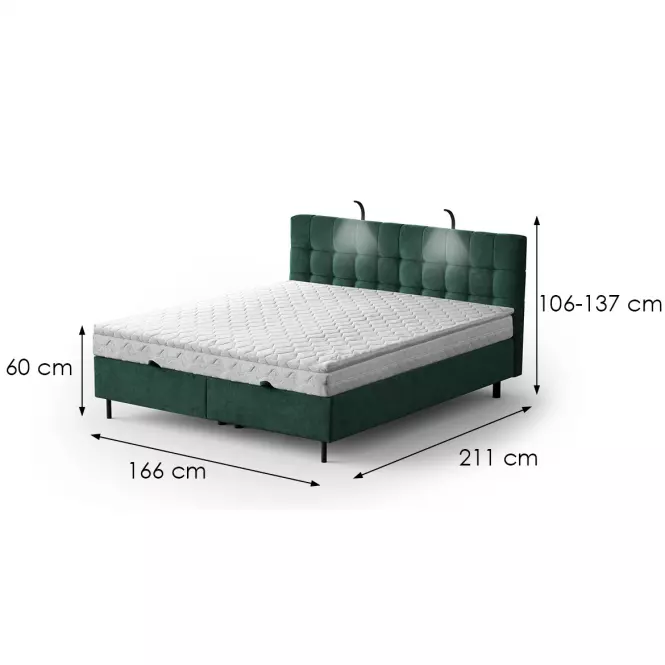 Ágy Muna topperrel 160x200 Aston 27