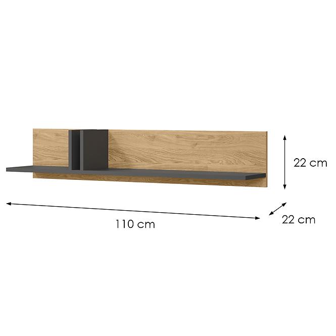Falipolc 110 Alsy 15 Olajozott tölgy/Antracit