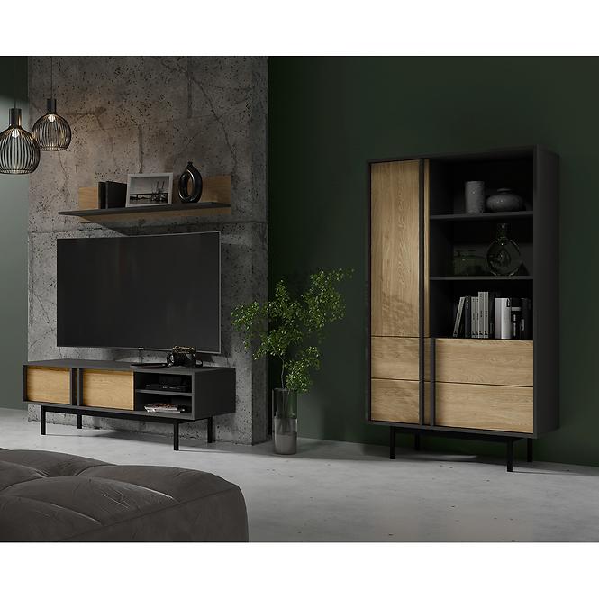 Falipolc 110 Alsy 15 Olajozott tölgy/Antracit,4