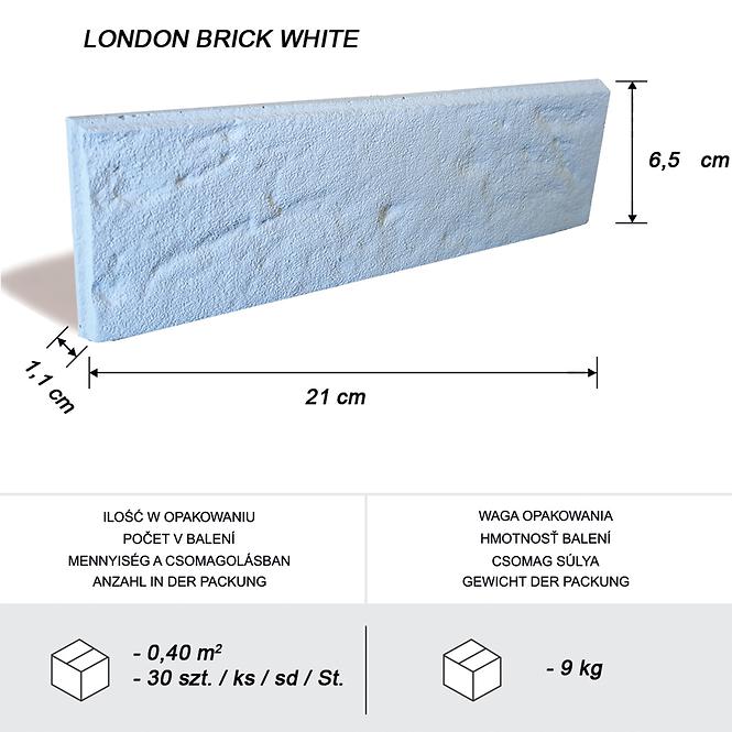 Betonkő London Brick White