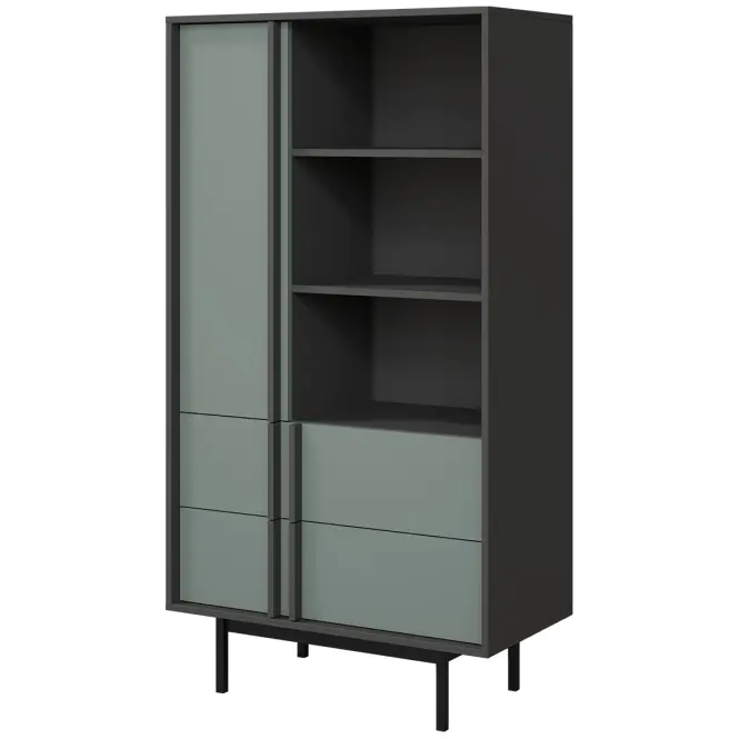 Vitrin Alsy 4 Aloé/Antracit
