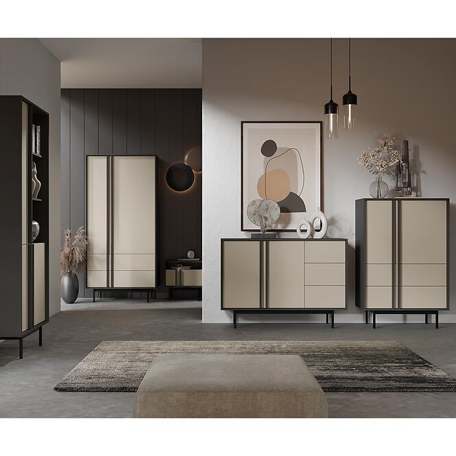 Vitrin Alsy 2 Világos bézs/Antracit,4