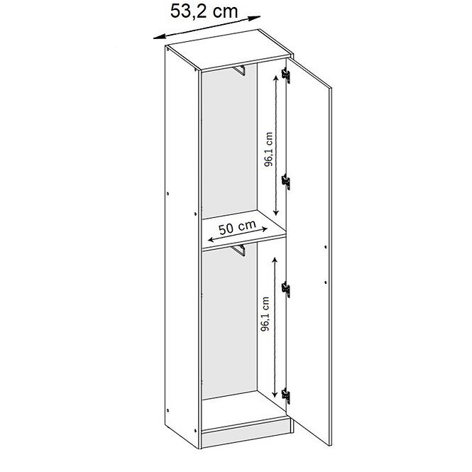 Szekrény Roj 1d tölgy Craft,3
