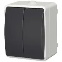 Kapcsoló gyertyatartó AQUA PLUS IP54 grey 40113