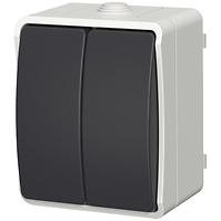 Kapcsoló gyertyatartó AQUA PLUS IP54 grey 40113