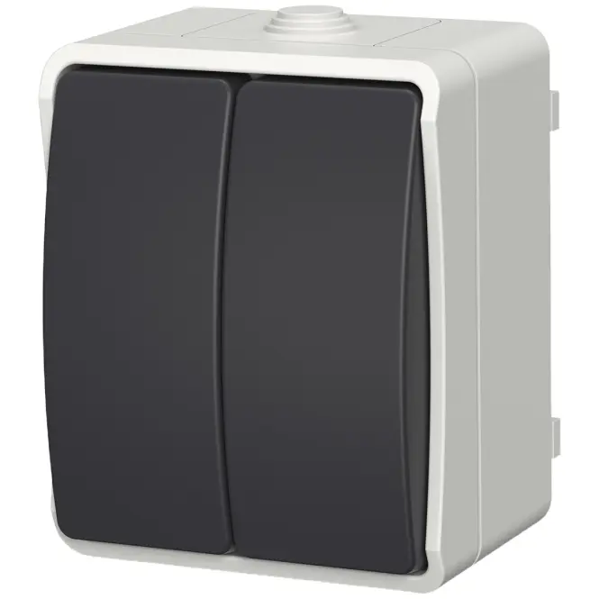 Kapcsoló gyertyatartó AQUA PLUS IP54 grey 40113