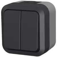 Kapcsoló gyertyatartó AQUA PRO IP55 grey 60323
