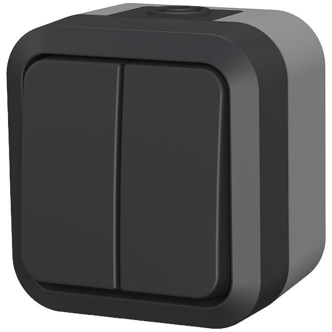 Kapcsoló gyertyatartó AQUA PRO IP55 grey 60323