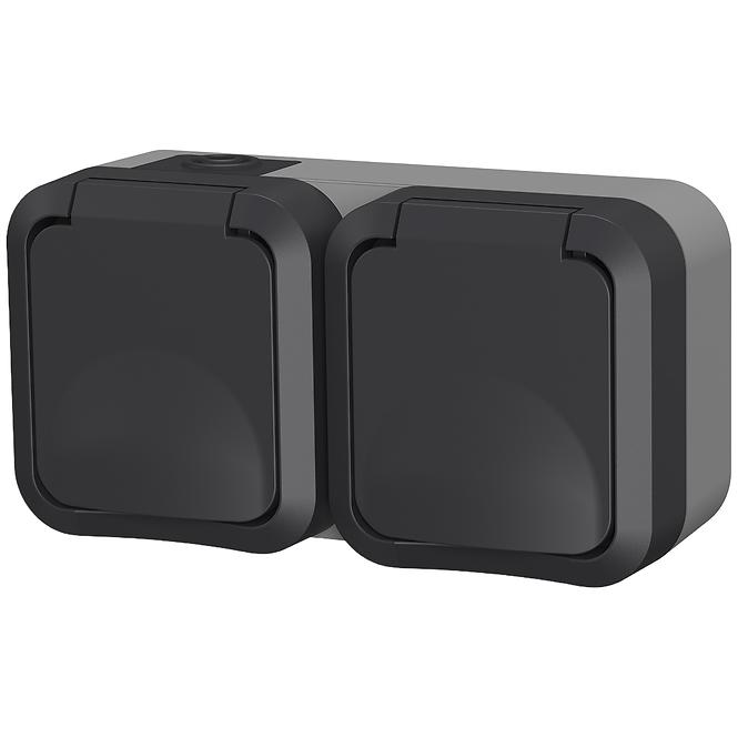 Dupla aljzat AQUA PRO IP55 grey 60325
