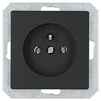 Egyetlen aljzat 2p+z MEDIUM black 33508