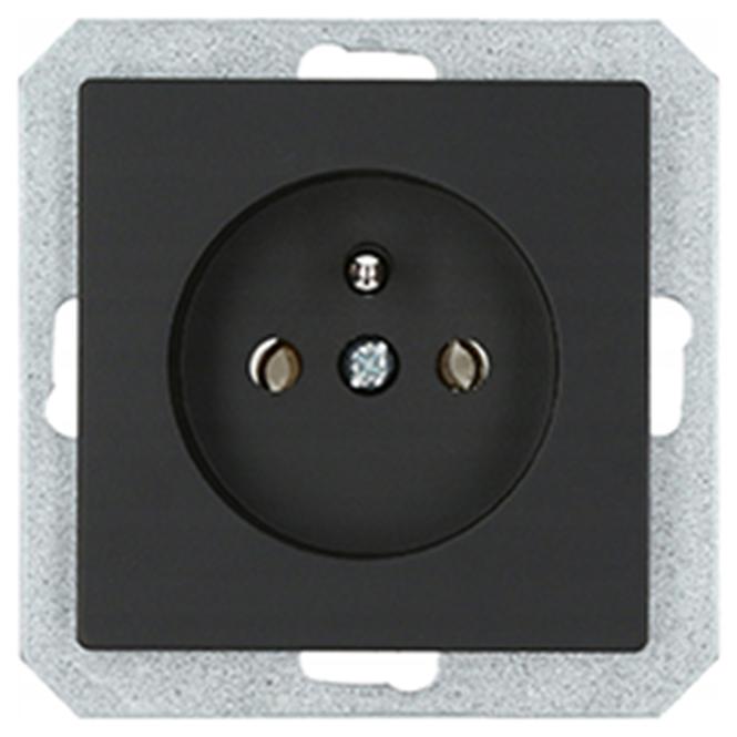 Egyetlen aljzat 2p+z MEDIUM black 33508