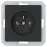 Egyetlen aljzat 2p+z MEDIUM black 33508