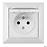 Egyetlen aljzat IP44 POLA white 33030