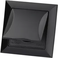 Egyetlen aljzat IP44 POLA black 33209