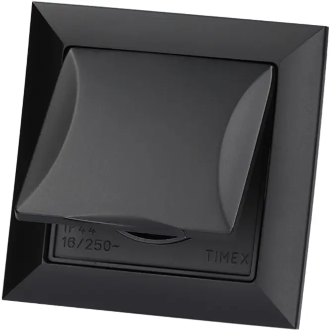 Egyetlen aljzat IP44 POLA black 33209