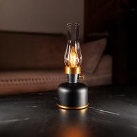 Asztali lámpa OLIA USB IP44 black