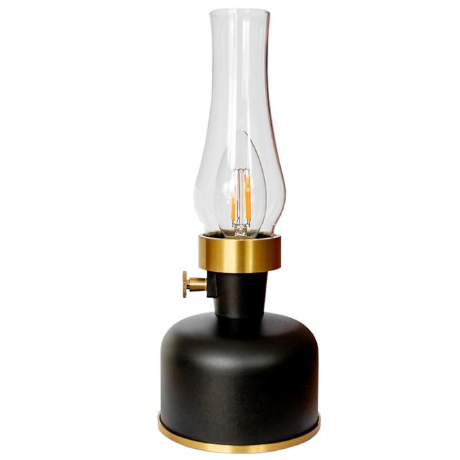 Asztali lámpa OLIA USB IP44 black