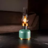 Asztali lámpa OLIA USB IP44 green